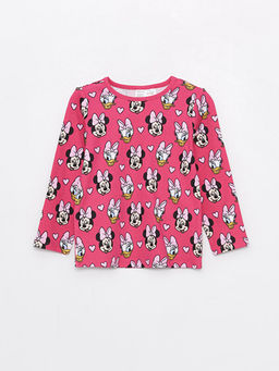 Bisiklet Yaka Minnie Mouse Bask?l? K?z Bebek Pijama Tak?m? - Waikiki фото 2