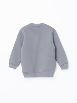 Bisiklet Yaka Bask?l? Erkek Bebek Sweatshirt - Waikiki фото 3