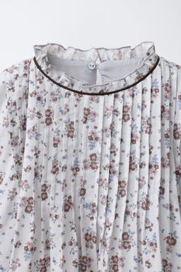 FLORAL DRESS WITH TUCKS - Zara фото 10