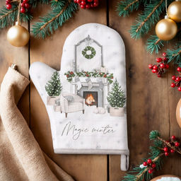 Цена за 2 шт. Варежка-прихватка Magic winter 20×28 см, саржа, 100% х/л, ватин 250 г/м²