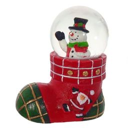 Фигурка декор в стекл шаре "Дед Мороз/Снеговик/Мишка", D4,5 см, L8 W5 H8 см, 3в.