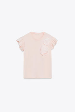 T-SHIRT WITH RAISED ROSES