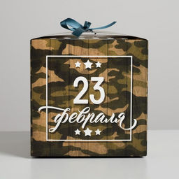 Цена за 2 шт. Коробка подарочная складная, упаковка, С 23 Февраля, 18?18?18 см