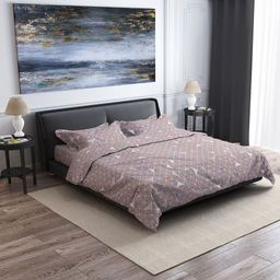 Постельное белье, комплект Дуэт (семейный) Треугольники, мокко 5 предметов: 2 пододеяльника 145х215см, евро-простыня 220х240см, 2 наволочки 70х70см с клапаном-запахом, бязь 121г/м2, хлопок 100%, упаковка классическая ПВХ 34,5х41см, Домашняя мода