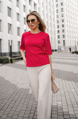 Блузка трикотажная коралловый