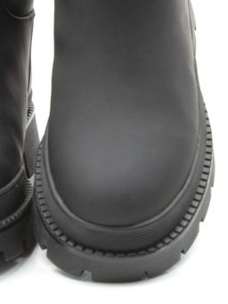 04-C186M BLACK Ботинки зимние женские (натуральная кожа (нубук) натуральный мех) - Фабричный китай фото 15