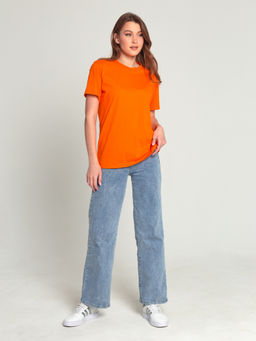 Футболка ЖЕНСКАЯ БАЗОВАЯ кулирка оранжевый - Domtrik фото 3