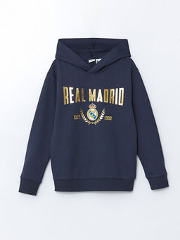 Спортивный костюм для мальчиков с капюшоном с принтом Real Madrid
