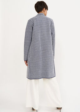 Conso/KPM 210705 - white/dark blue Пальто Трикотажное фото 4