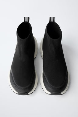 HIGH-TOP SOCK SNEAKERS - Zara фото 5
