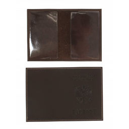 Обложка для паспорта Croco-П-401-1 натуральная кожа коричневый крейзи хорс (220/1) 265099