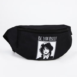 Поясная сумка на молнии, цвет чёрный - NAZAMOK KIDS фото 3