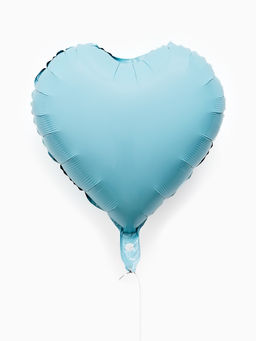 Цена за 2 шт. Воздушные шары фольгированные 17" "Сердце" цвет голубой сатин, набор 5 штук
