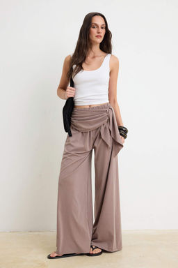 Vizon Premium Lyocell Icerikli Wide Leg Kusakl? Normal Bel Uzun Orme Pantolon TWOSS26PL00165