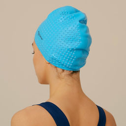 Шапочка для плавания взрослая ONLYTOP Swim, для длинных волос, силиконовая, обхват 54-60 см, цвета МИКС