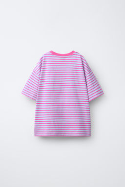 CAMISETA RAYAS BORDADO PENN  / Rosa - Zara фото 2