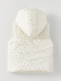 Kap??onlu Bask?l? K?z ?ocuk Fermuarl? Yelek - Waikiki фото 3