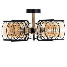 Светильник потолочный BayerLux «Моана», люстра 5хЕ27, 40 Вт, чёрный 43×14×21 см