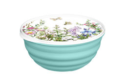 Цена за 2 шт. Миска "Латина" 1,1л с крышкой с декором "Цветущий луг" (микс) 223111690/00