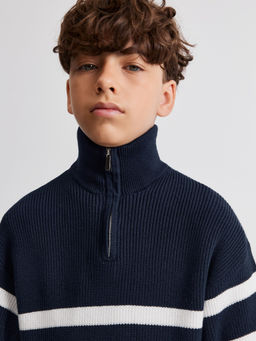 ACOOLA / Джемпер детский для мальчиков Felix синяя полоска  фото 5