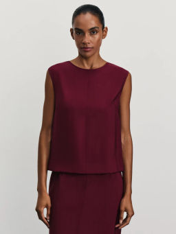 Топ из вискозы прямого кроя / Zarina  фото 3