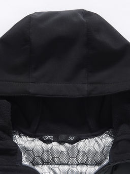 Куртка мужская гибридная стёганая с капюшоном с графеновой подкладкой бежевого цвета 9627_1B