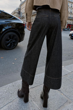 Z1975 MID-WAIST CULOTTES WITH FLAP POCKETS - Zara фото 6