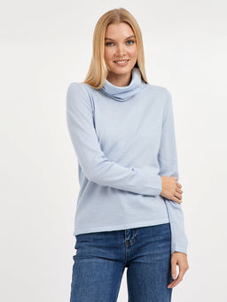 водолазка женская базовая из шерсти с воротником хомут - Glenfield фото 3