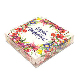 Цена за 5 шт. Коробка для печенья, «Тебе», 15×15×3 см