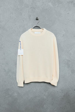 STORIESZ - JERSEY PUNTO CON ALGOD?N Y LINO / Beige claro