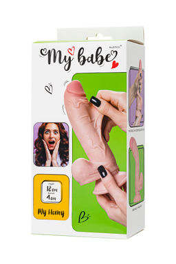 Реалистичный фаллоимитатор My Babe by RealStick My Honey, TPE, телесный, 18 см