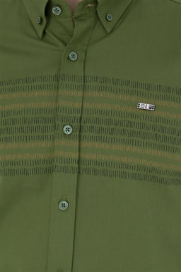 U. S. Polo Assn / Мужская зеленая рубашка с длинным рукавом - U.s. polo assn фото 7