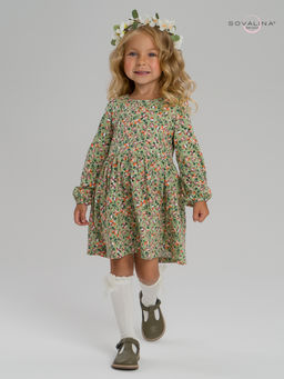 Платье Моана цветочки на хаки - Sovalina фото 28