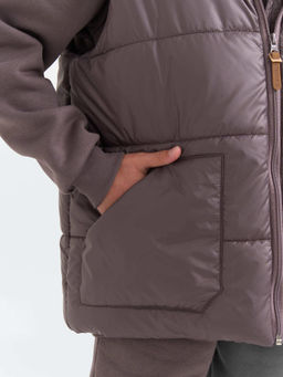 Жилет со съемным капюшоном Темный шоколад 7+ - Bungly фото 7