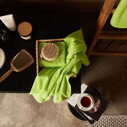 Полотенце махровое Экономь и Я 30*60 см, цв. зеленый, 100% хлопок, 320 гр/м2  фото 10