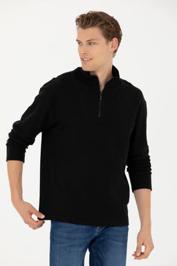 Мужской черный свитшот - U.s. polo assn фото 3