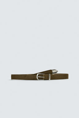 LIMITED EDITION SUEDE LEATHER BELT - Zara фото 7