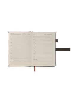 Ежедневник недатированный А5, с хлястиком, 80 листов, в линейку, пвх, черный - Simaland фото 9