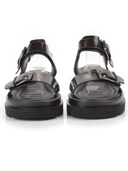 08-PEAG64-2 BLACK Босоножки женские (натуральная кожа)