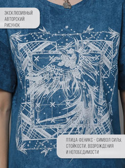 Футболка с принтом из премиальной хлопковой кулирки - Sahar art lab фото 18