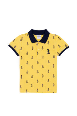 Erkek _ocuk A__k Sar_ Polo Yaka Ti__rt