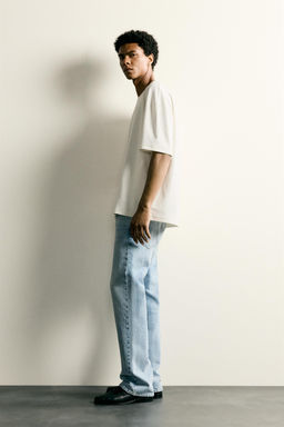 CAMISETA RELAXED FIT COSTURA / Blanco roto - Zara фото 4