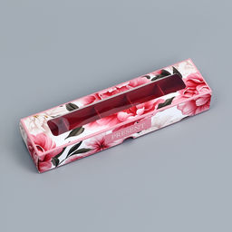 Цена за 5 шт. Коробка для 5 конфет с обечайкой, с окном «Презент», 21×5×3.3 см