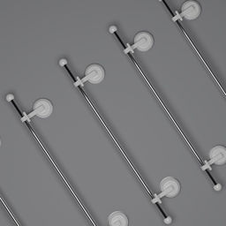 Держатель для полотенец на вакуумных присосках, 51 см