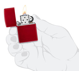 Зажигалка ZIPPO с покрытием Красное карамелизированное яблоко | Candy Apple Red 21063  фото 5