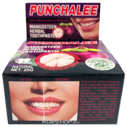Растительная зубная паста с экстрактом мангостина Punchalee, Таиланд, 25 г Акция