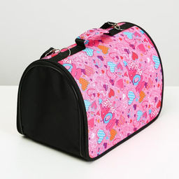 Сумка - переноскара для животных, каркасная, ПВХ, 40 х 25 х 26 см, микс цветов - Пижон фото 3