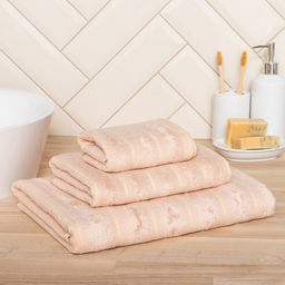 Полотенце махровое Этель Bamboo Biege 70х130 см, 70% хл, 30% бамбук, 450гр/м2