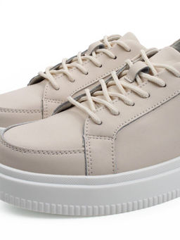 03-YJ434-2 BEIGE Полуботинки спортивные женские (натуральная кожа)