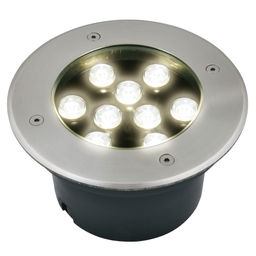 ULU-B12A-9W/2700K IP67 GREY Светильник светодиодный уличный. Архитектурный встраиваемый. Теплый белый свет (2700К). Корпус серый. TM Uniel.